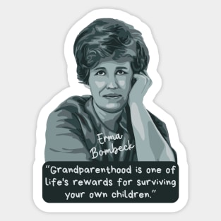 Erma Bombeck Portrait and Quote Sticker